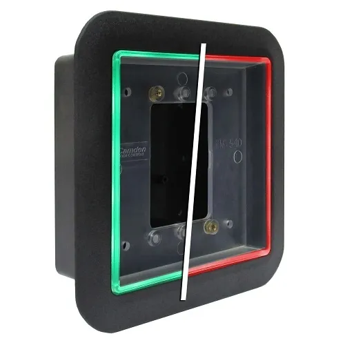 Camden CM-55I Flush Mount Illuminated Push Plate Enclosure Red/Green with Sounder