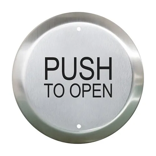 Camden CM-60/3-WT 6" Round Push Plate Switch, Stainless Steel