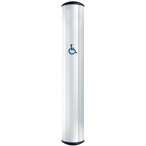Camden CM-8536/2 CM-85 Series Column Side Load Push Plate Switch, WHEELCHAIR Symbol, 36" x 6", Anodized Clear Aluminum