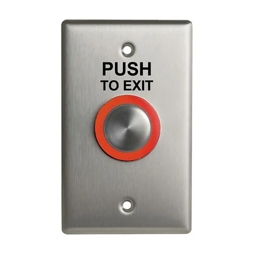 Camden CM-9600/7 Illuminated Piezoelectric 'Request to Exit Button', Stainless-Steel Faceplate, Single Gang