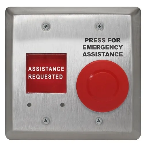 Camden CM-AF540SO Double Gang,  Push / Pull Mushroom Push Button, Red