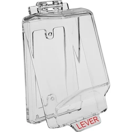 Camden CM-CPC1-F Vandal and Weather Resistant Clear Lift Cover FRENCH for Single Gang Flush Push Button or Key Switch