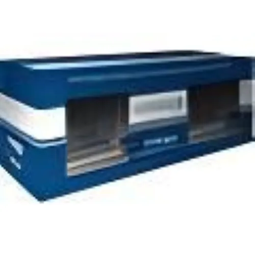 Camden CM-RFL354-A Single Gang Push Plate Switch, Vertical Mounting, 'WHEELCHAIR' Symbol and 'PUSH TO OPEN', 4-1/2" x 2" (114 x 50.8mm), Blue