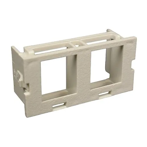 Wiremold CM2-U2KEYA-WH, 2A Dual Flushmount Unloaded Keystone Module, White, TAA Compliant