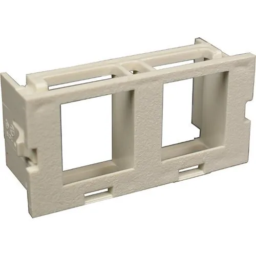Wiremold CM2-U2KEYA 2A Dual Flushmount Unloaded Keystone Module, Ivory, TAA Compliant