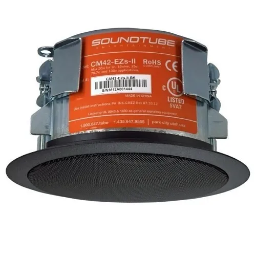 SoundTube CM42-EZS-II-BK 4" Coaxial In-Ceiling Speaker, 4", Black