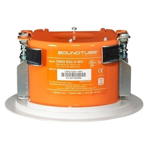 SoundTube CM42-EZS-II-WH 2-Way In-Ceiling Speaker with Short Can, 4", White