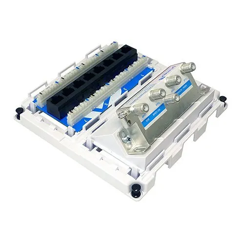 Primex CMC6/S4 8-Port CAT6 1X4 Coax Splitter, 1675MHz Combo Module
