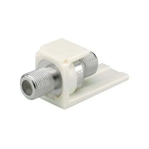 Panduit CMFSRWHY Pan-Net Module with 75 Ohms Self-Terminating F-Type Coupler, White