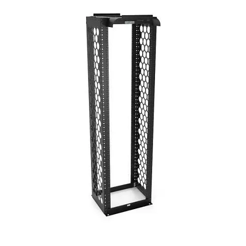Great Lakes CMRX-45U24-B-1224 Open Frame 4 Post Rack, Black