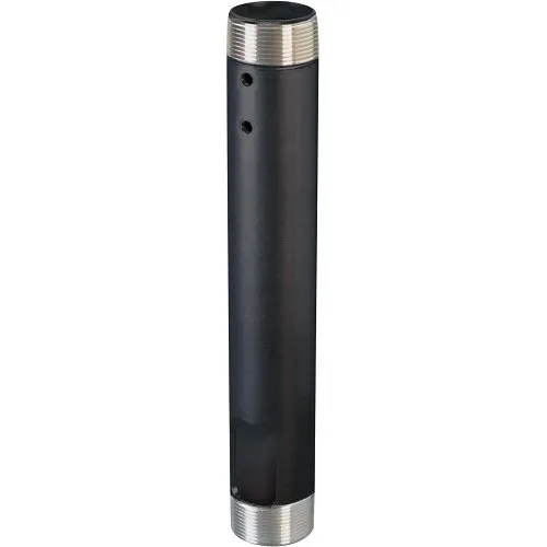 Chief CMS012 Fixed Extension Column, 12" with 1.5" NPT on Both Ends, TAA Compliant, Black