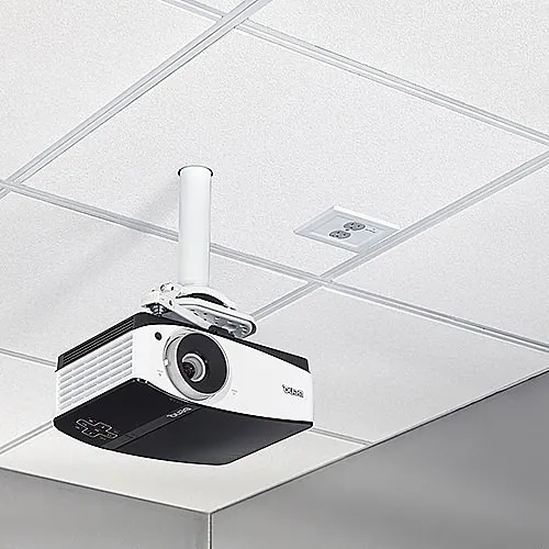 Chief CMS440P2 SpeedConnect Above-Tile Suspended Ceiling Kit with 2-Gang Filter and Surge