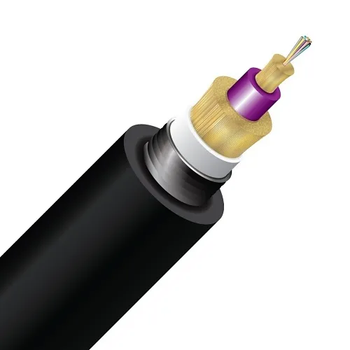 Cleerline 12ACS50125OM4PE SSF Armored Direct Burial Micro-Distribution LT Cable, 12 Strand, PE/OSP/Burial, 50/125, OM4, Black, Spool, 1000'