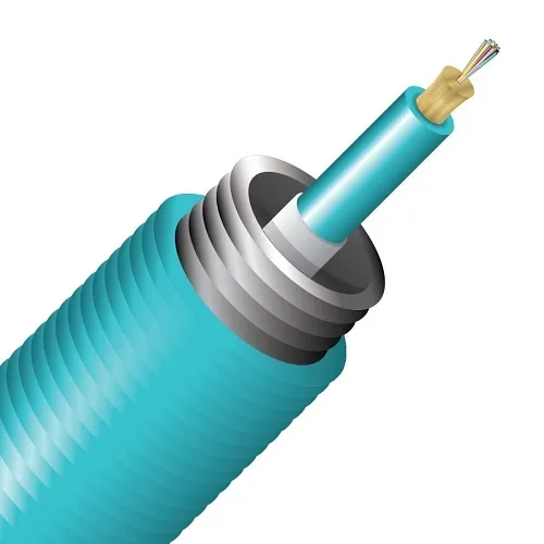 Cleerline 12IAD50125MOM3P SSF Interlocking Armored Micro-Disribution LT Cable, 12 Strand, Plenum, 50/125, OM3, Aqua, Spool, 1000'