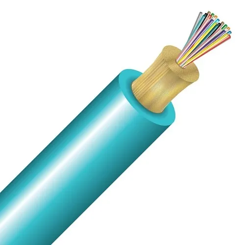 Cleerline 24STD50125MOM3P-B SSF Single Tube Micro-Distribution Cable LT, 24 Strand, Plenum I/O, 50/125, OM3, Aqua, Cut to Order