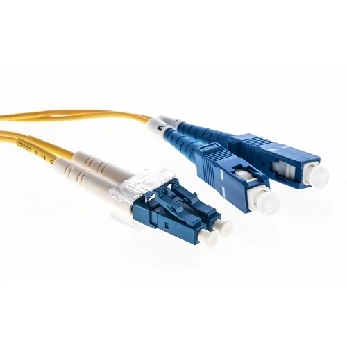 Cleerline 3DOS2LCSC05m-UPC XD Series Bend Performance Duplex Patch Cable, LC/UPC-SC/UPC, OS2, 3.0 mm Riser, Yellow, (5m) 16.4'