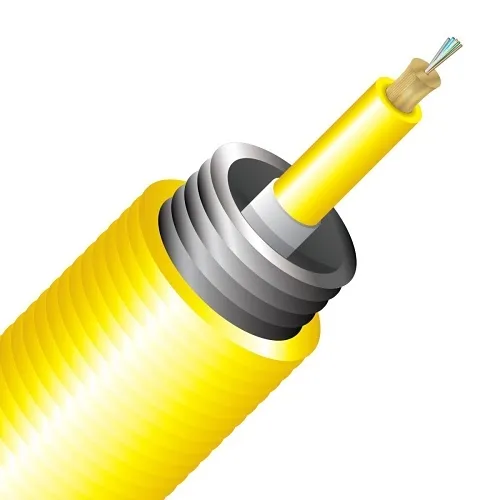 Cleerline 6IAD9125SMOS2P-B SSF Interlocking Armored Micro-Distribution LT Cable, 6 Strand, Plenum, 9/125, G657 A2/B2 OS2, Yellow, Cut to Order