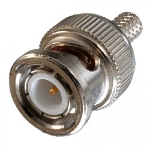 West Penn CN-BM53-25-25 RG58 RG8 Plenum 3-Piece BNC Connector 50 OHM Crimp, 25-Pack