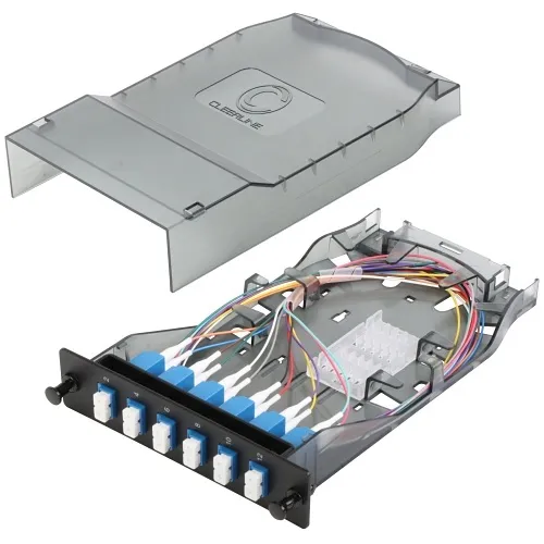 Cleerline SHDLC12-SM-UPC HD Splice Cassette, 12 Fiber, Duplex, LC/UPC, 9 µm OS2, 1m Pigtails
