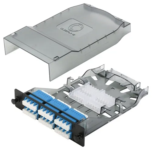 Cleerline SHDLC24-SM-UPC HD Splice Cassette, 24 Fiber, Quad, LC/UPC, 9 µm OS2, 1m Pigtails