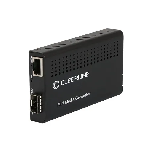 Cleerline SSF-SFP-RJ45-10G-UK 10G Ethernet to 10G Base-X SFP+ Converter, DIP Switch, AC UK Adapter Included