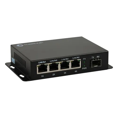 Cleerline SSF-1SFPx4RJ45-1G 1 x SFP to 4 x RJ45 Gigabit Non-Managed Switch