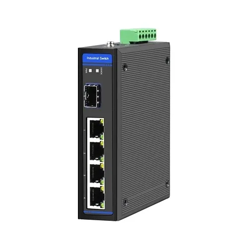 Cleerline SSF-1x4-RUGGED Industrial Gigabit Switch 4x 10/100/1000Base-Tx to 1x 1000Base-X SFP