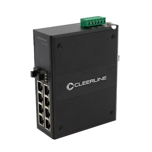 Cleerline SSF-2x8POE-RUGGED Industrial Gigabit Switch PoE+ 240W budget 8x 10/100/1000Base-Tx to 2x 1000Base-X SFP
