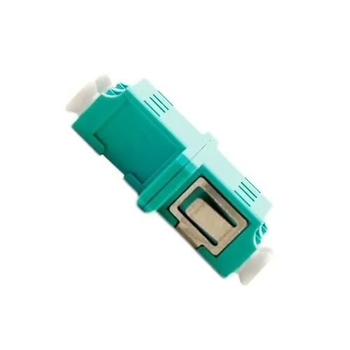 Cleerline SSF-DLCLC-MMADP LC/UPC Multimode Duplex Standard Feed-Thru Adapter, Aqua