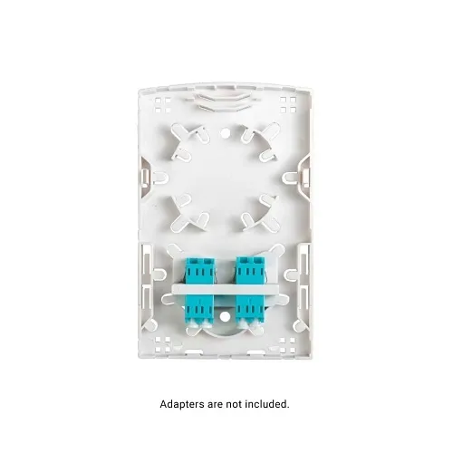 Cleerline SSF-ITB2 Indoor Plastic Enclosure, Empty, Holds 2 SC Simplex or 2 LC Duplex Adapters