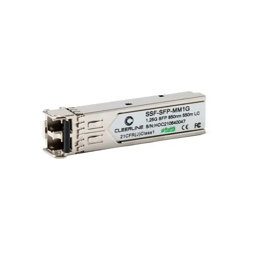 Cleerline SSF-SFP-MM1G 1.25G SFP Transceiver MM 1000Base-SX, 850nm, 550m Max Reach, with DDM