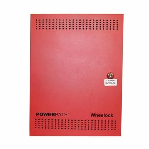 Eaton CN105552 Wheelock Power Supply, Expansion Module, 8A, Low Profile Cabinet, 240V, Red Enclosure