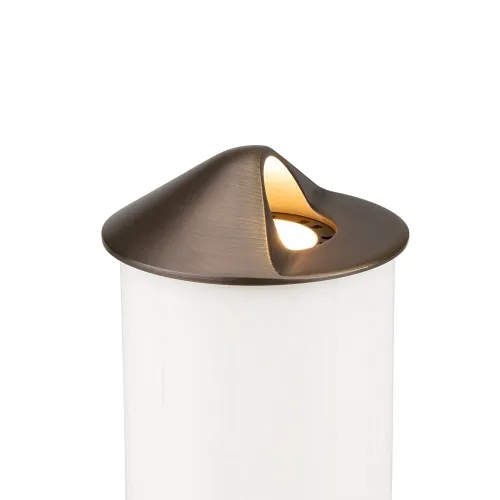 FX Luminaire CN51-ECO20WFL-RD-AB In-Grade Cora Collection Series CN-51 In-Grade or Recessed Wall Light, 6.0 VA, 2700K, 30° LED MR-16 Lamp, Round Style, Antique Bronze