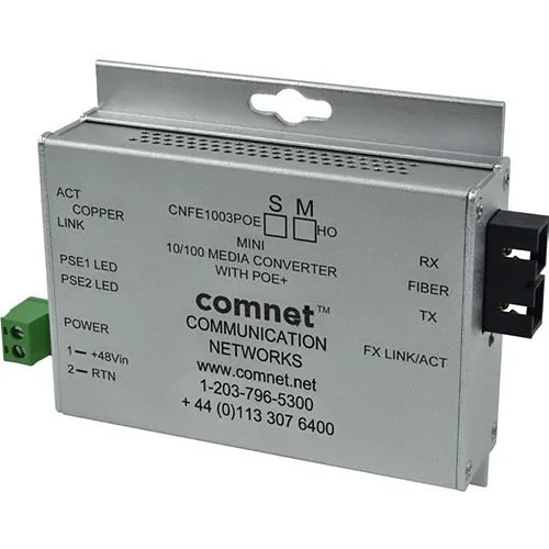 ComNet CNFE1002BPOEMHO/M Hardened 100Mbps Media Converter