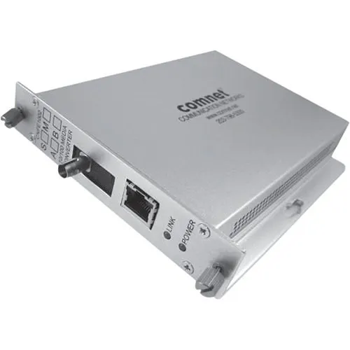 ComNet CNFE1005MAC2-M Small Size Media Converter, ST Connector, AC/DC Power, Multimode, Fiber, 100Mbps
