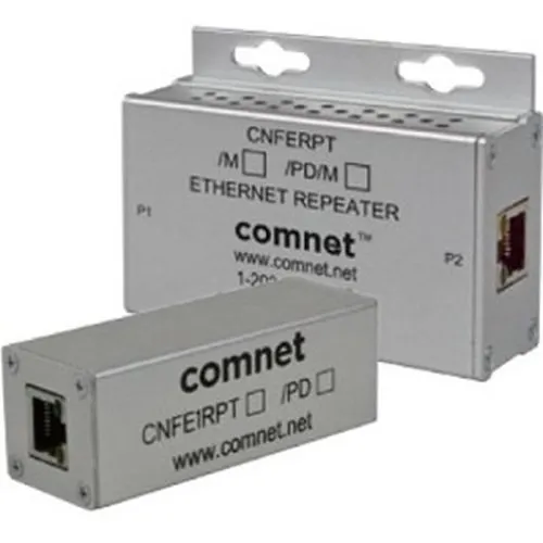 ComNet CNFE1RPT 1-Channel Ethernet Repeater with 60W PoE Pass-Through, 10/100Mbps