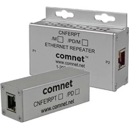 ComNet CNFE1RPT/M 1-Channel 10/100 Mbps Mini Ethernet Repeater with 60W PoE Pass-Through