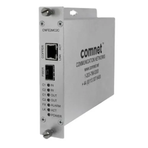 ComNet CNFE2MC2C/M Ethernet Electrical to Optical Media Converter with Contact Closure, 10/100Mbps