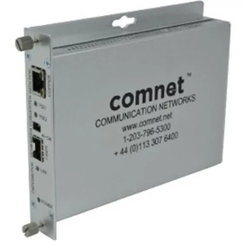 ComNet CNFE2MCPOE 2-Port Ethernet Media Converter with PoE, 10/100Mbps