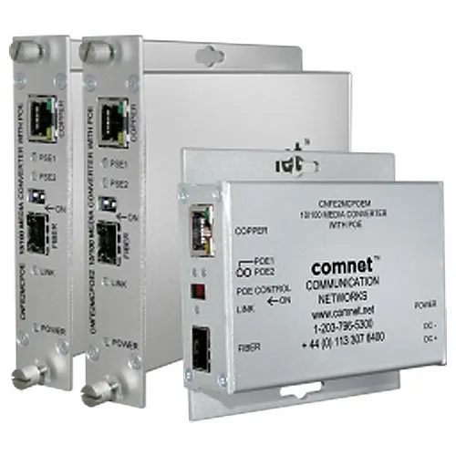 ComNet Comfit 2 Port 10/100 Mbps Ethernet Media Converter With Poe