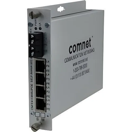 ComNet CNFE4+1SMSM2POE/SC 10/100TX 4TX/1FX Ethernet Self-Managed Switch with PoE, 10/100 Mbps, Self-Managed
