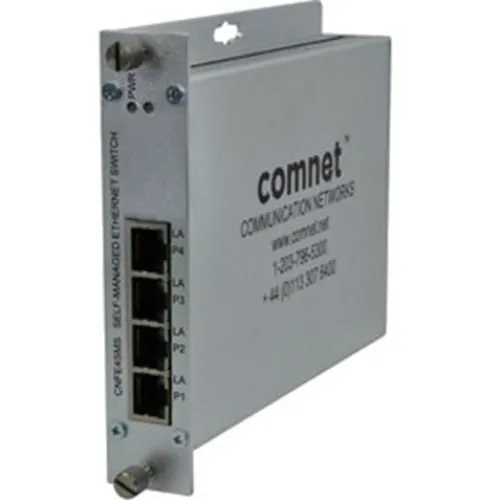 ComNet CNFE4SMS Ethernet Self-Managed Switch, 10/100T(X) 4TX