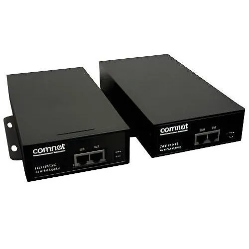 ComNet CNGE1IPS75AC 75W Gigabit Power Injector with Power Cord, Industrial Over Ethernet, Midspan