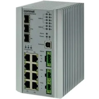 ComNet CNGE3FE8MS Environmentally Hardened Managed Layer, 2+ Ethernet Switch SFP 8 Electrical Ports with Optional 30W or 60W PoE