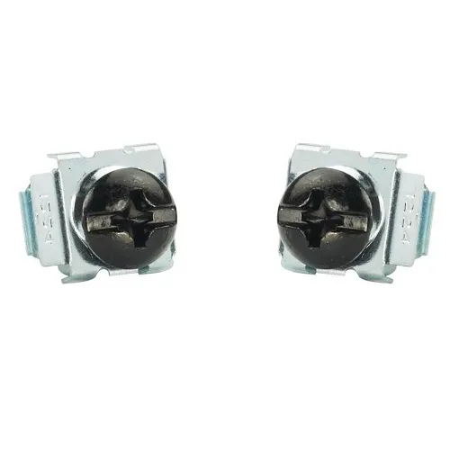 Panduit CNWSM6-C M6 Cage Nuts and Screws, Steel, 100-Piece, Black