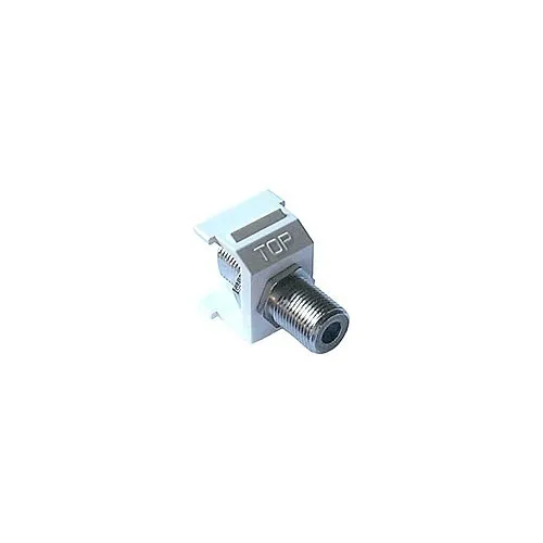 Lutron CON-1C-WH Style Single Coaxial Cable Jack, 75 ohms, White