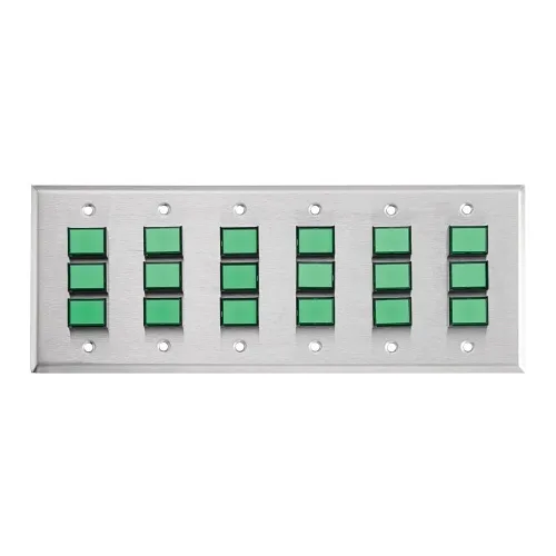 Alarm Controls CP-14AGN Control Panel Switch, 4-Single Pole Double Throw Momentary Switch, Green