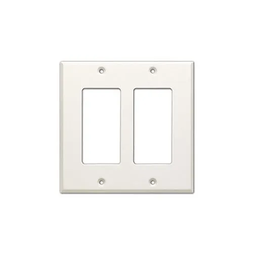 RDL CP-2 Double Cover Plate, Compatible with Decora Style Products, White