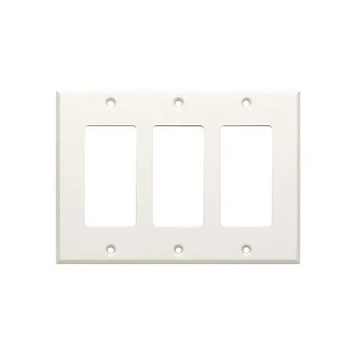 RDL CP-3 Triple Cover Plate, Compatible with Decora Style Products, White