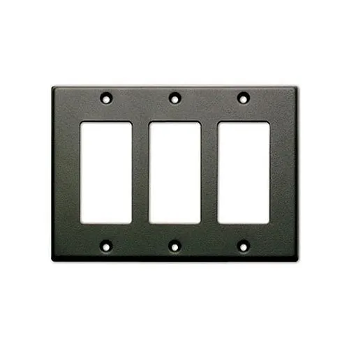 RDL CP-3B Triple Cover Plate, Compatible with Decora Style Products, Black